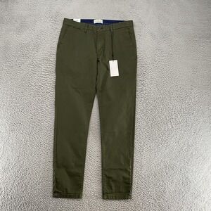 Scotch & Soda Stuart Pants Mens 32x32 Green Slim Fit Stretch Chino Office